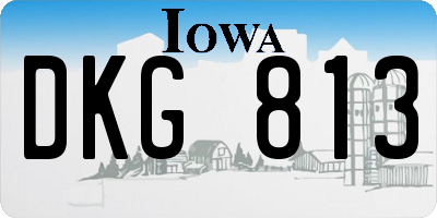 IA license plate DKG813