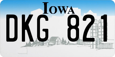 IA license plate DKG821
