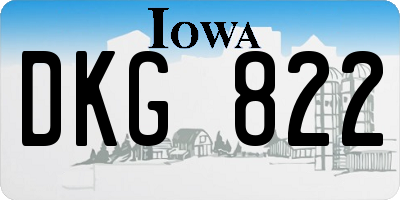 IA license plate DKG822