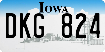 IA license plate DKG824