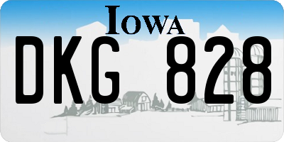 IA license plate DKG828