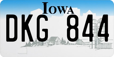 IA license plate DKG844