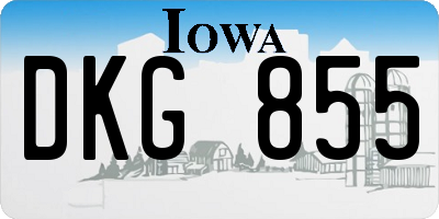 IA license plate DKG855