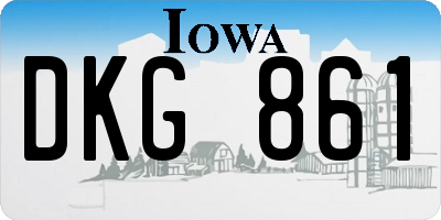 IA license plate DKG861