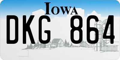 IA license plate DKG864