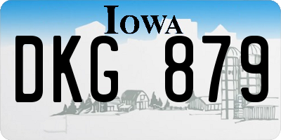 IA license plate DKG879