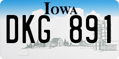 IA license plate DKG891