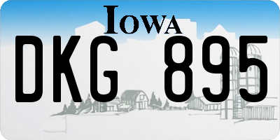 IA license plate DKG895
