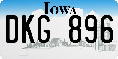 IA license plate DKG896
