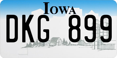 IA license plate DKG899