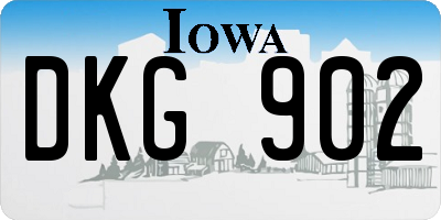 IA license plate DKG902