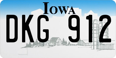 IA license plate DKG912