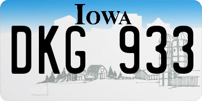 IA license plate DKG933