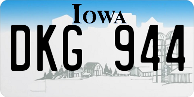 IA license plate DKG944