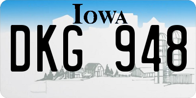 IA license plate DKG948