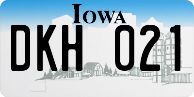 IA license plate DKH021