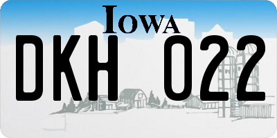 IA license plate DKH022