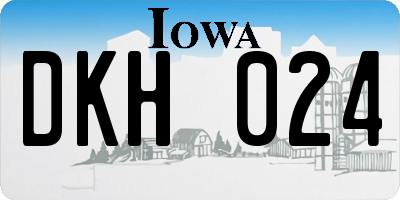 IA license plate DKH024