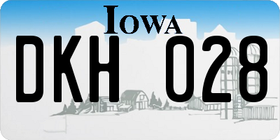 IA license plate DKH028