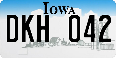 IA license plate DKH042