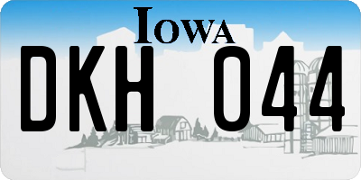 IA license plate DKH044