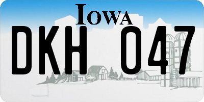 IA license plate DKH047