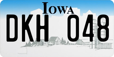 IA license plate DKH048