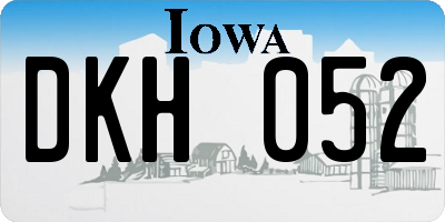 IA license plate DKH052