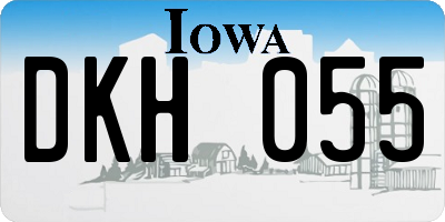IA license plate DKH055