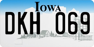 IA license plate DKH069