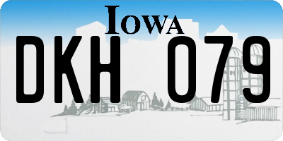 IA license plate DKH079