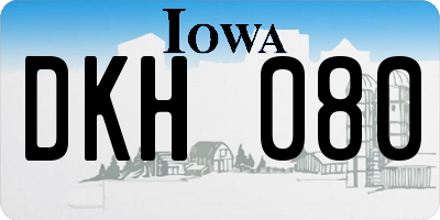 IA license plate DKH080