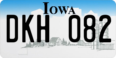 IA license plate DKH082