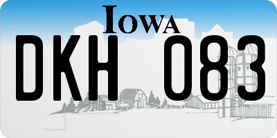 IA license plate DKH083