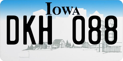 IA license plate DKH088
