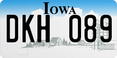 IA license plate DKH089