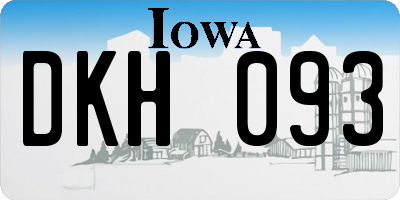 IA license plate DKH093