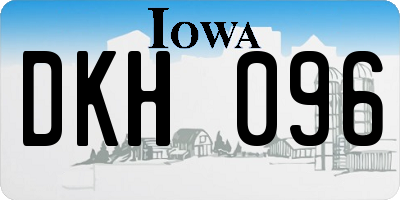 IA license plate DKH096