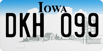 IA license plate DKH099