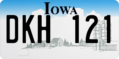 IA license plate DKH121