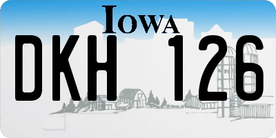 IA license plate DKH126