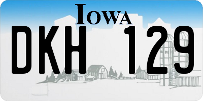 IA license plate DKH129