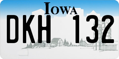 IA license plate DKH132