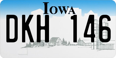 IA license plate DKH146