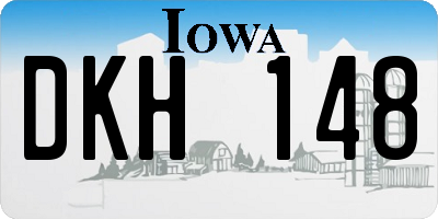 IA license plate DKH148