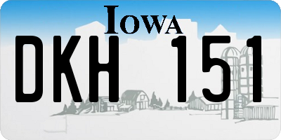 IA license plate DKH151
