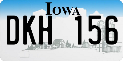IA license plate DKH156