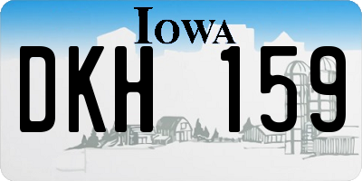 IA license plate DKH159