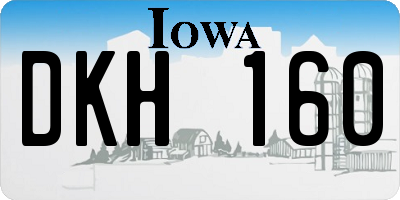 IA license plate DKH160