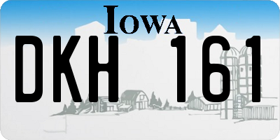 IA license plate DKH161